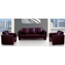 Новый простой современный коричневый кожаный офисный диван